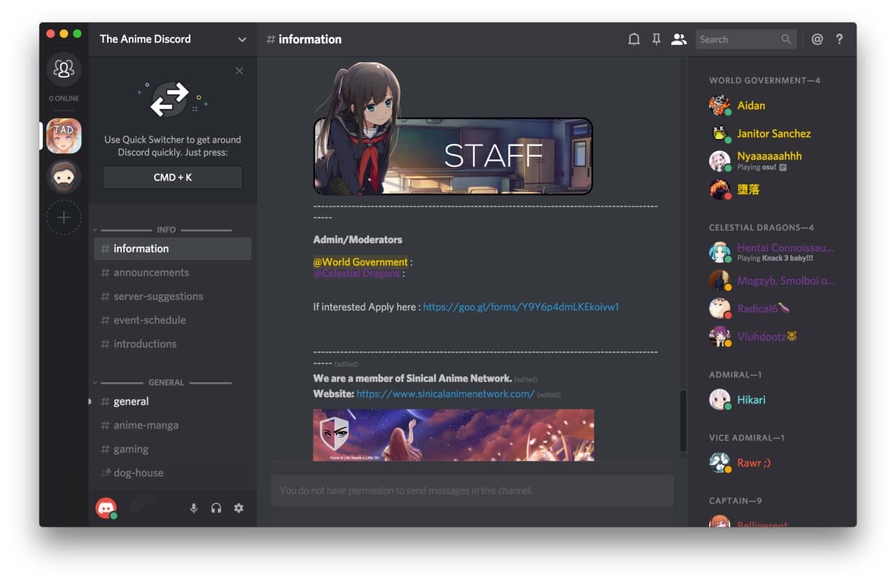 Discord server
